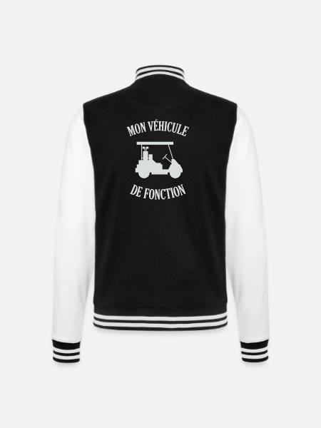 Mein Firmenwagen Humor Golf - College-Sweatjacke - Schwarz/Weiß