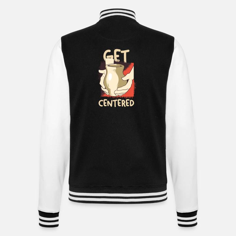 Get Centered Kaffeemoment - College-Sweatjacke - Schwarz/Weiß