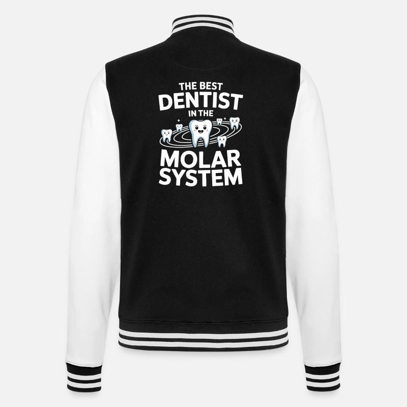 Zahnhelden Molar System - College-Sweatjacke - Schwarz/Weiß