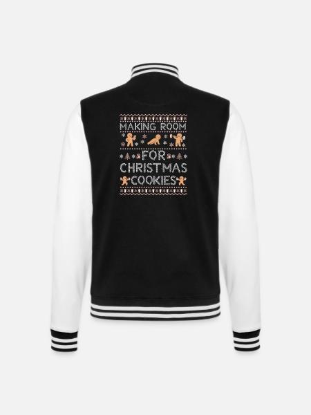Weihnachten Gym - Weihnnachten Outfit für Sportler - College-Sweatjacke - Schwarz/Weiß