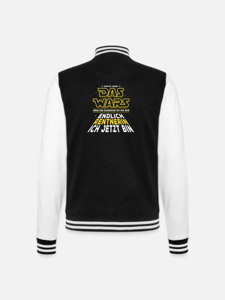 Das Wars Rente 26 Endlich Rentnerin ich jetzt bin - College-Sweatjacke - Schwarz/Weiß
