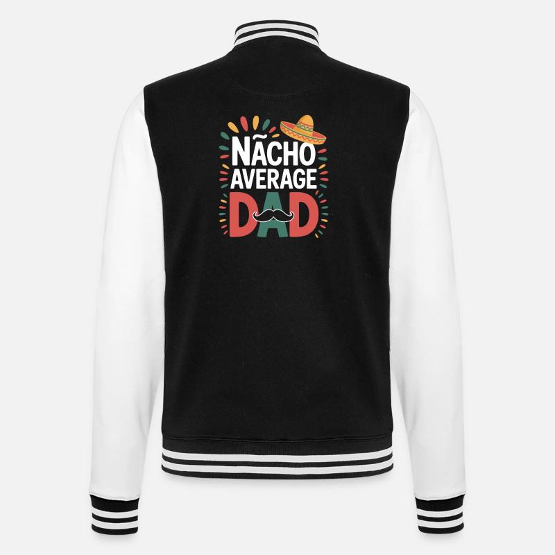 Nacho Average Dad Mexico Dad - College Sweat Jacket - black/white