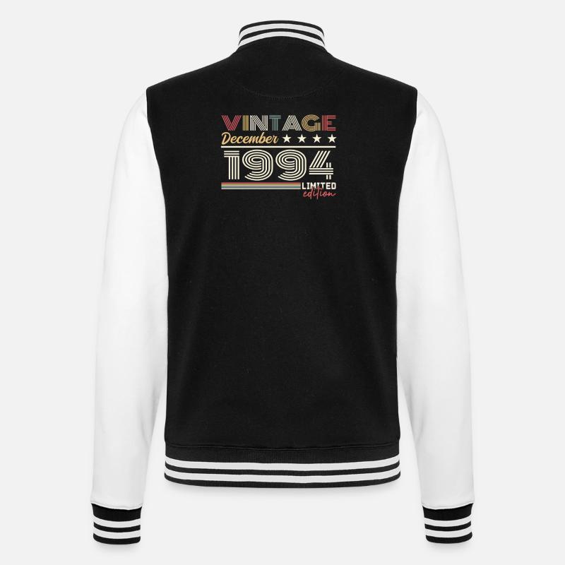 Geschenk Dezember 1994 - College-Sweatjacke - Schwarz/Weiß
