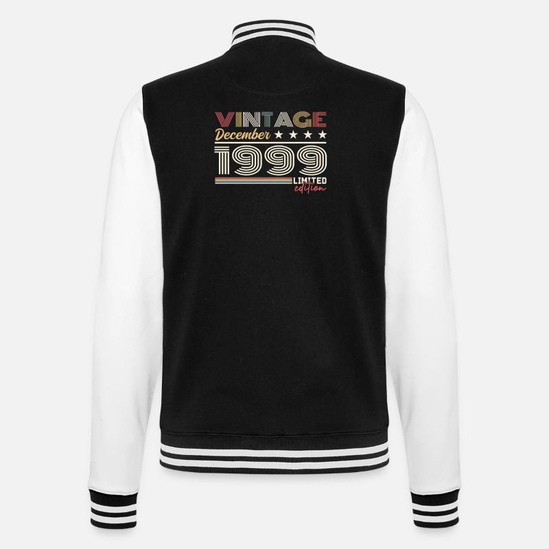 Geschenk Dezember 1999 - College-Sweatjacke - Schwarz/Weiß
