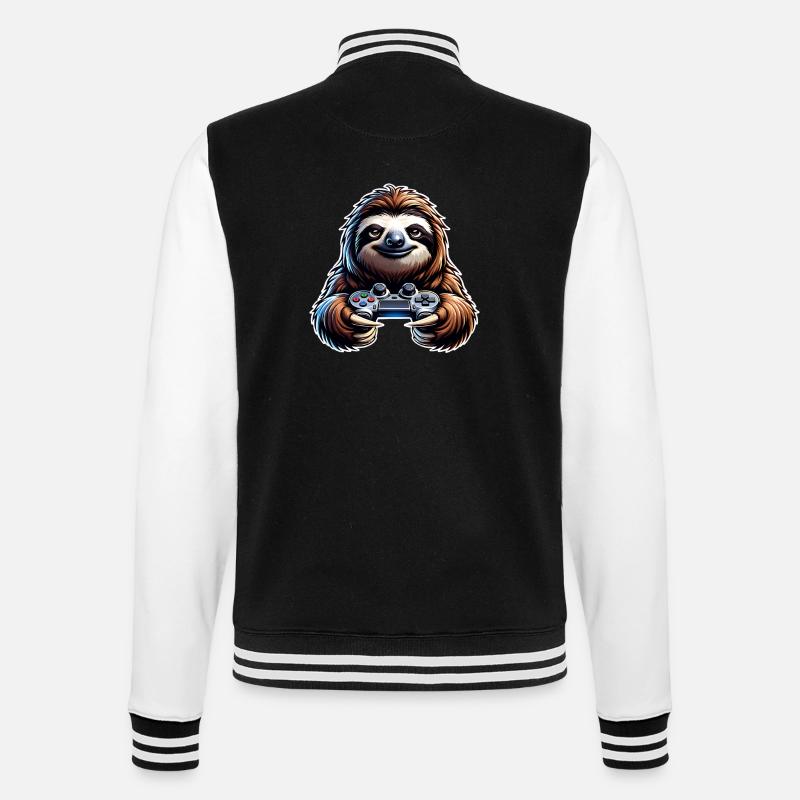 Gaming Sloth Controller - College Sweat Jacket - black/white