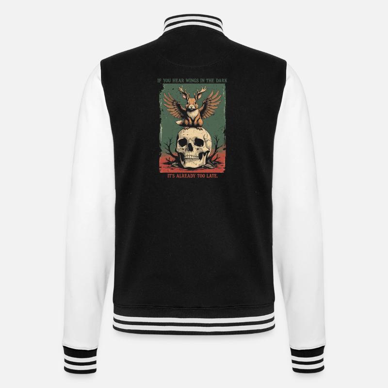 Wolpertinger Mythological Creatures - College Sweat Jacket - black/white