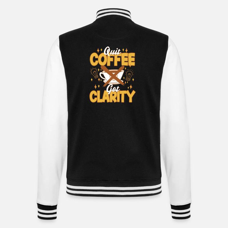Coffee withdrawal decaffeinated ex-coffee drinker - College Sweat Jacket - black/white