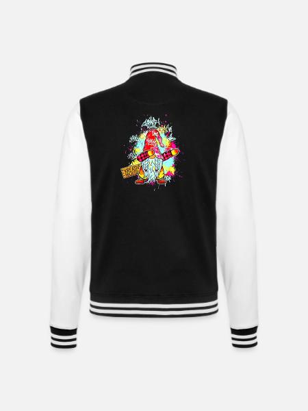 CREATIVE GNOME Dab Graffiti Artist XMas - College Sweat Jacket - black/white