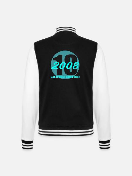 18 Geburtstag 2008 Limited Edition - College-Sweatjacke - Schwarz/Weiß