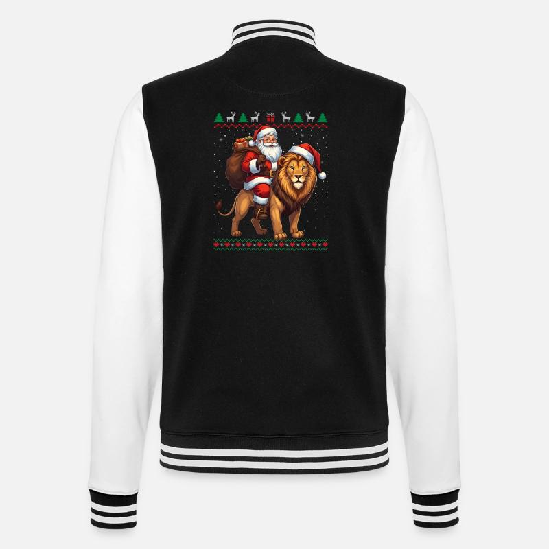 Fun Ugly Santa Weihnachtspullover - College-Sweatjacke - Schwarz/Weiß