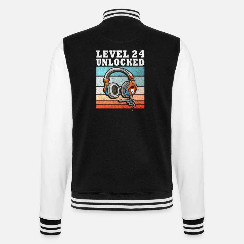 Level 24 Unlocked Kopfhörer - College-Sweatjacke - Schwarz/Weiß