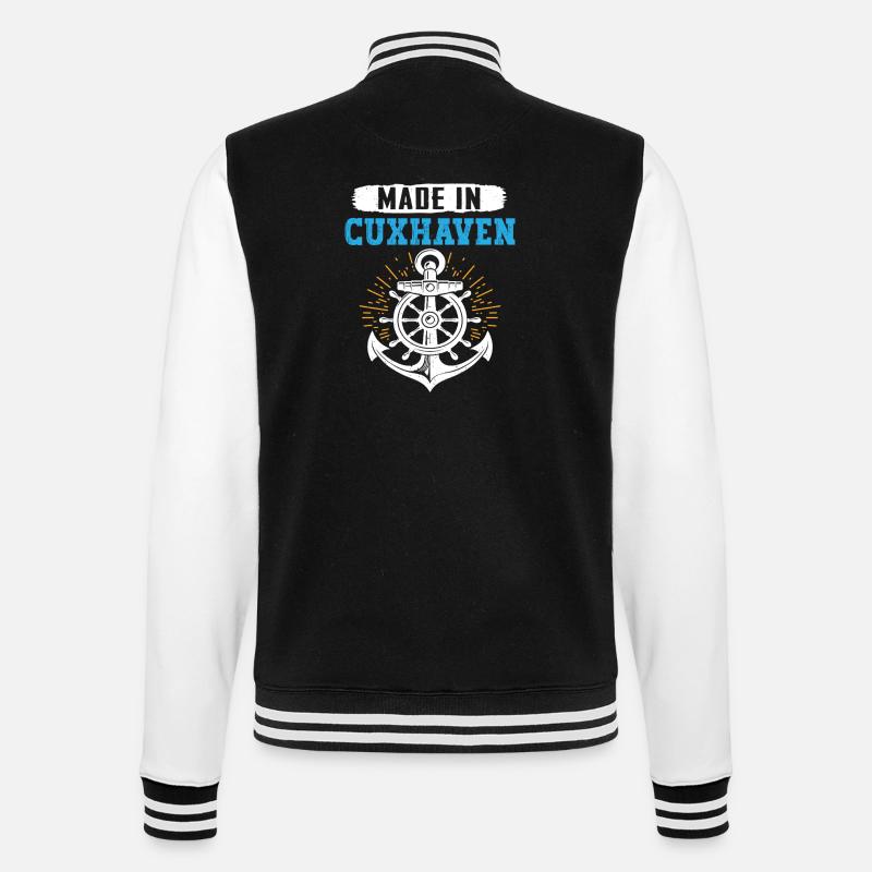 Cuxhaven MADE IN CUXHAVEN Fun - College Sweat Jacket - black/white