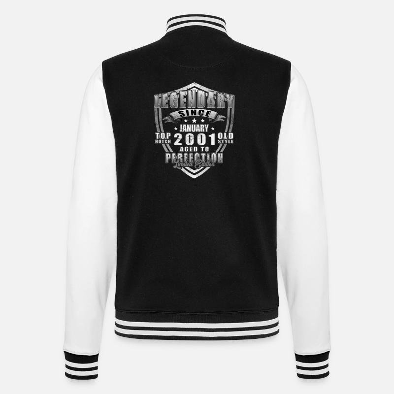 Legendary Since January 2001 Shield - College Sweat Jacket - black/white