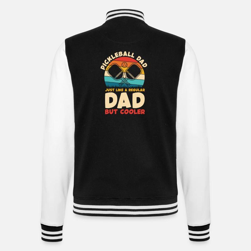 Pickleball Dad Cooler Than Regular - College-Sweatjacke - Schwarz/Weiß