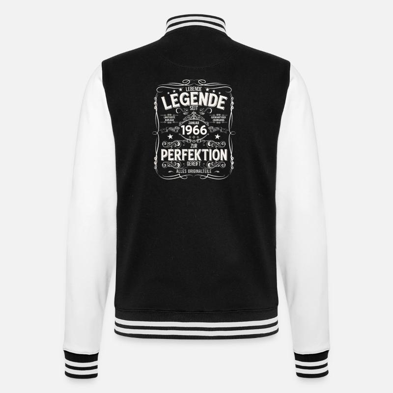 60th Birthday Legend January 1966 - College Sweat Jacket - black/white