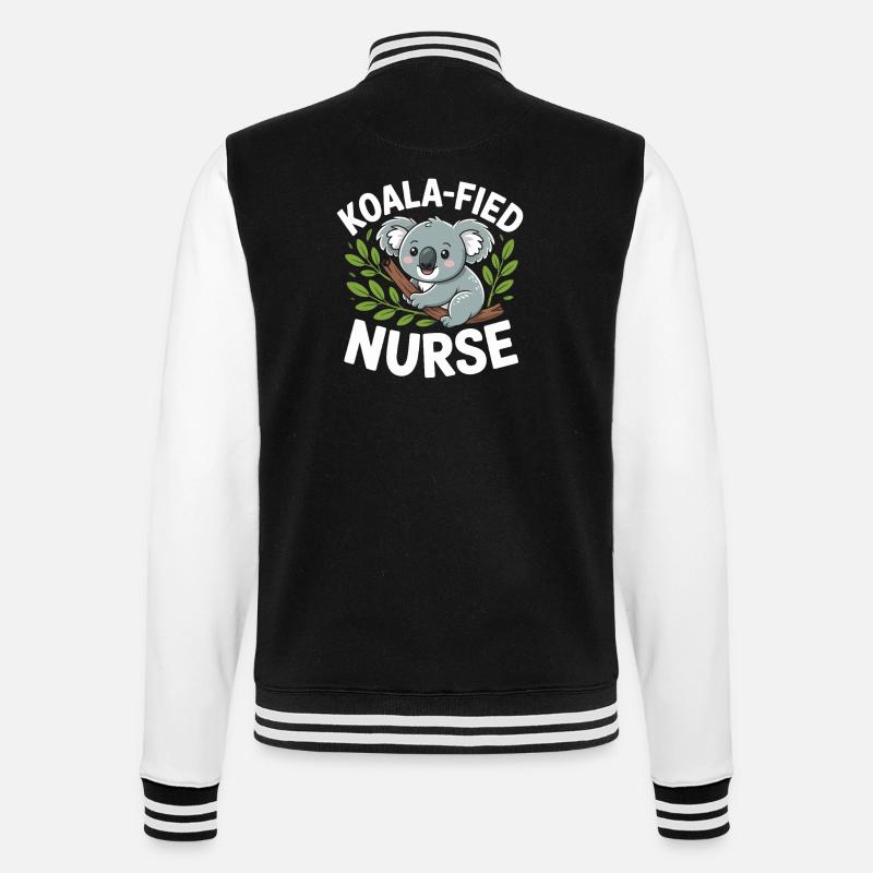 Infirmière koala dans l’arbre - Veste Teddy - noir/blanc