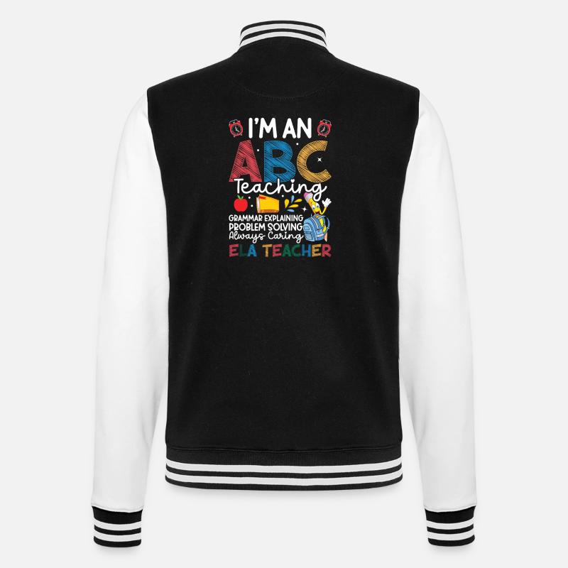 ELA Lehrerteam Team Englisch Sprache - College-Sweatjacke - Schwarz/Weiß