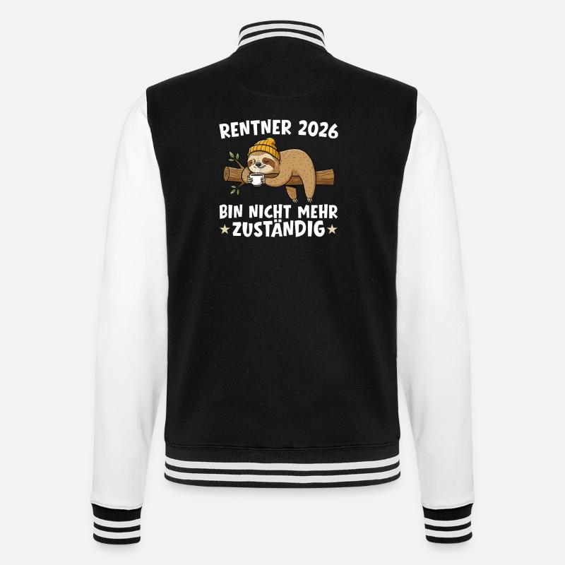 Retraité 2026 Paresseuse Plus responsable - Veste Teddy - noir/blanc