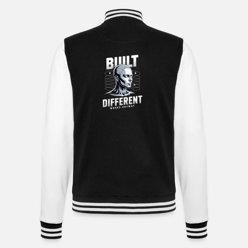 Neurodiversité neurodivergente construite différend - Veste Teddy - noir/blanc