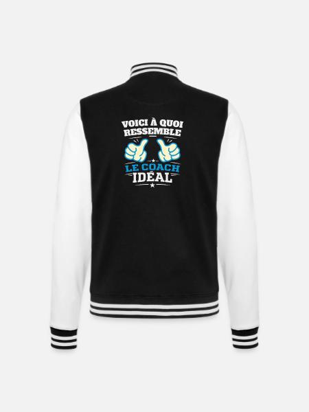 So sieht der ideale Coach aus: Humor - College-Sweatjacke - Schwarz/Weiß