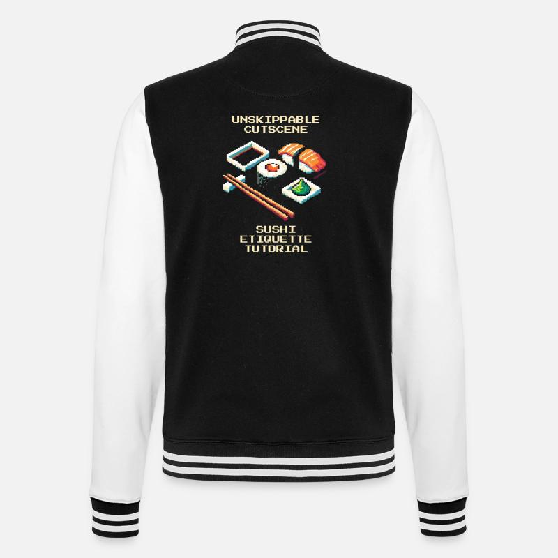 Unstoppable Cutscene | Sushi Etiquette Tutorial - College Sweat Jacket - black/white