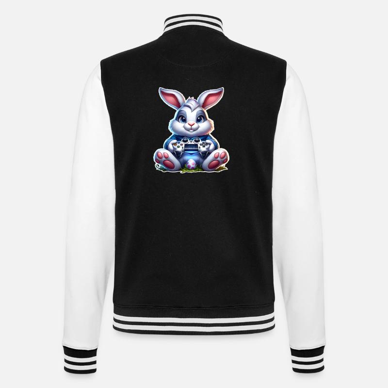Easter Bunny Gaming Gamer - College Sweat Jacket - black/white