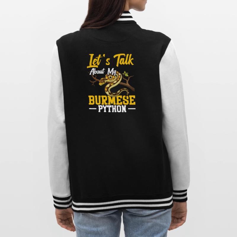  Burmese Python Owner Snake Terrarium Hide Python College Sweat Jacket