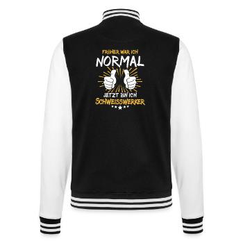 Dit d’ouvrier en soudage - Veste Teddy - noir/blanc - Dos - Marisol (170cm)