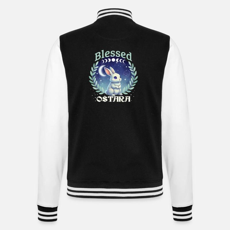 Ostara Happy Easter Pagan Spring - College Sweat Jacket - black/white