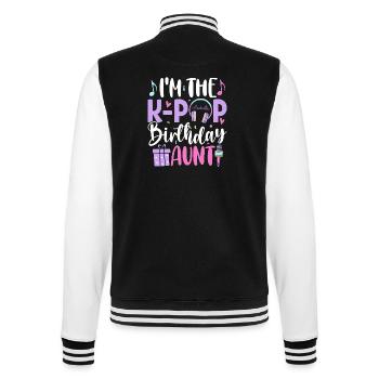 Je suis la sœur d’anniversaire de K Pop - Veste Teddy - noir/blanc - Dos - Marisol (170cm)