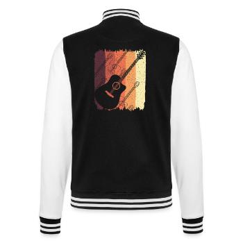 Guitare acoustique sur Sunset Stripes - Veste Teddy - noir/blanc - Dos - Marisol (170cm)