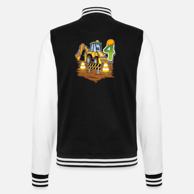 4e anniversaire des 4 excavateurs - Veste Teddy - noir/blanc