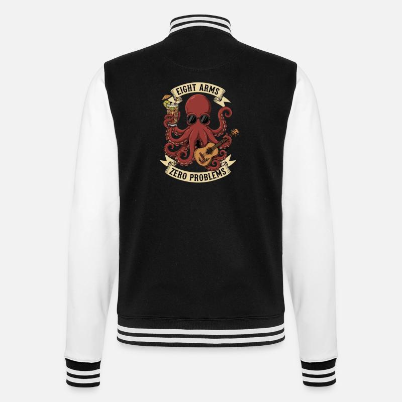 Eight Arms Zero Problems - College Sweat Jacket - black/white