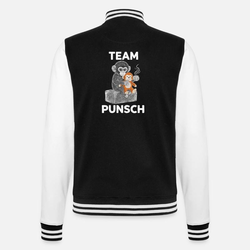 Team Punch Monkey Christmas - College Sweat Jacket - black/white