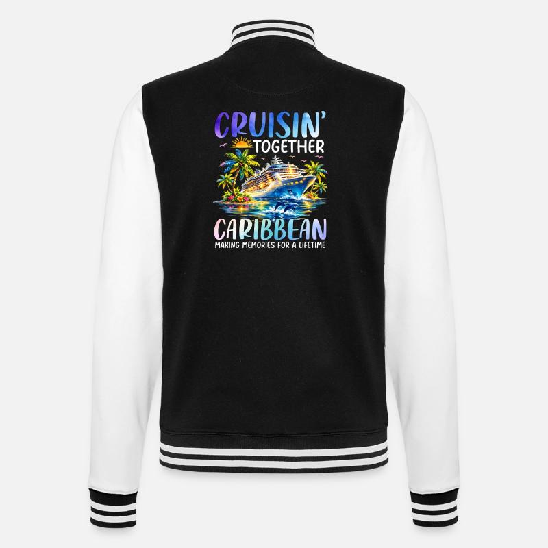 Cruisin Ensemble dans les Caraïbes - Veste Teddy - noir/blanc