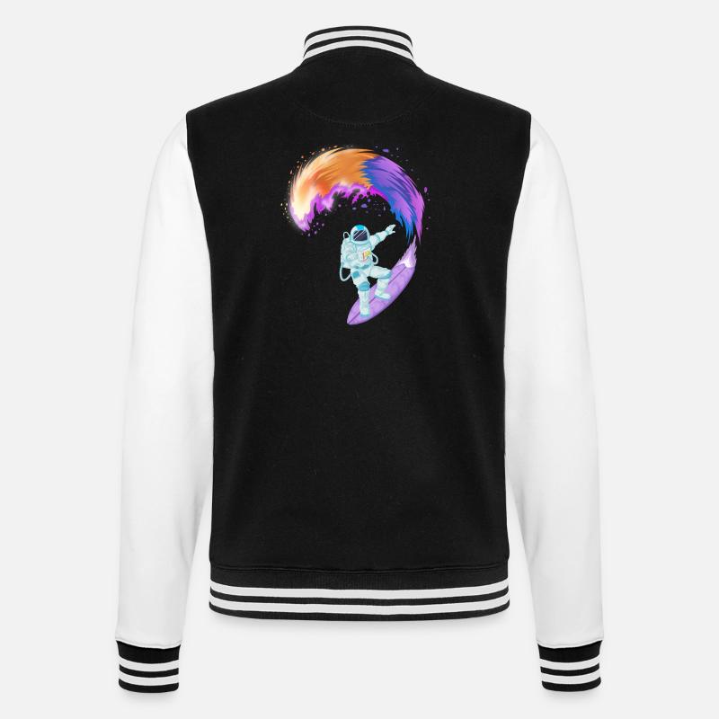 Chemise spatiale de surf d’astronaute - Veste Teddy - noir/blanc