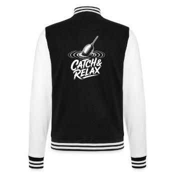 Catch & Relax - College-Sweatjacke - Schwarz/Weiß - Hinten - Marisol (170cm)