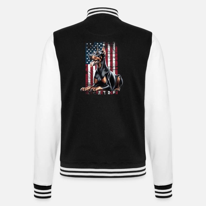 Doberman US Dobermann - Veste Teddy - noir/blanc