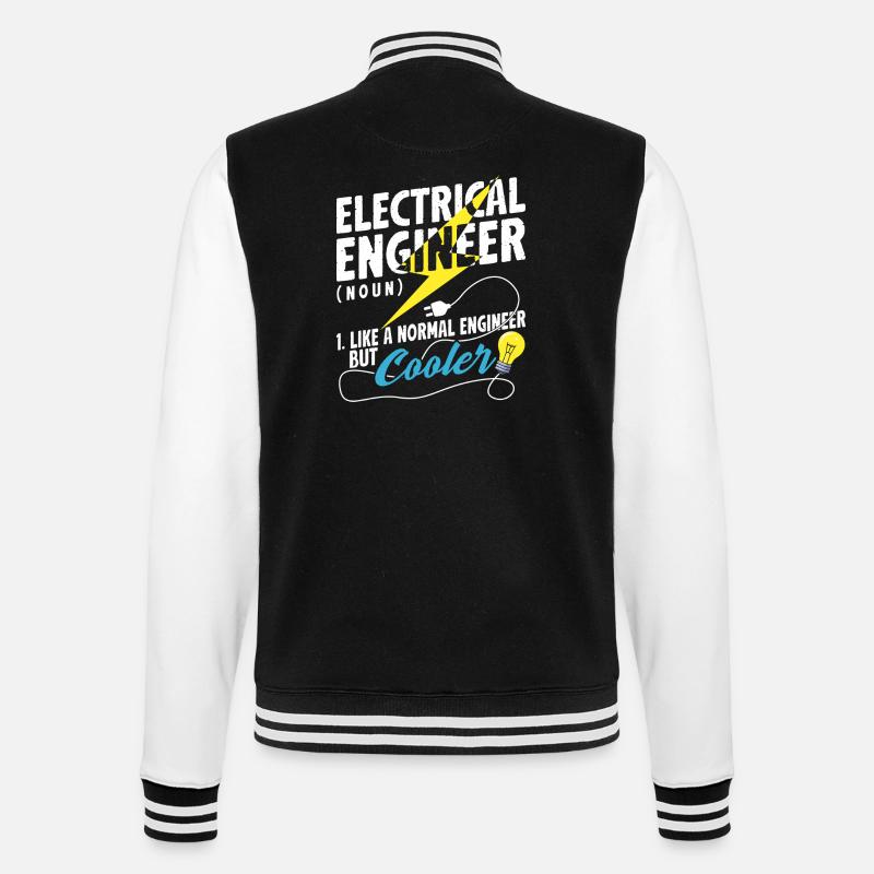 Electrical Engineer Definition Cool Funny - College Sweat Jacket - black/white