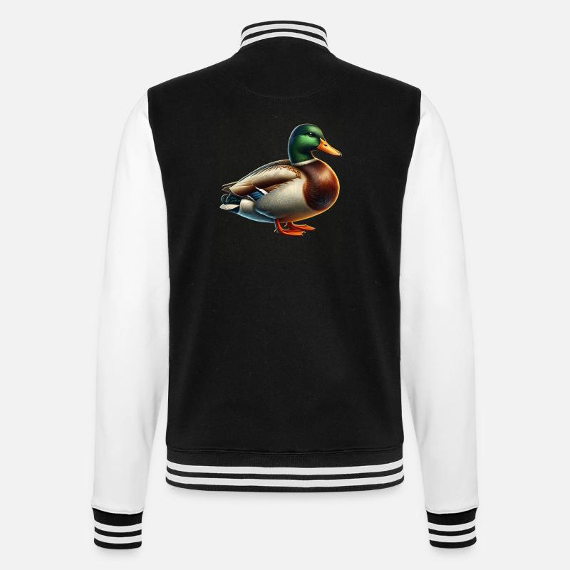 canard colvert - Veste Teddy - noir/blanc