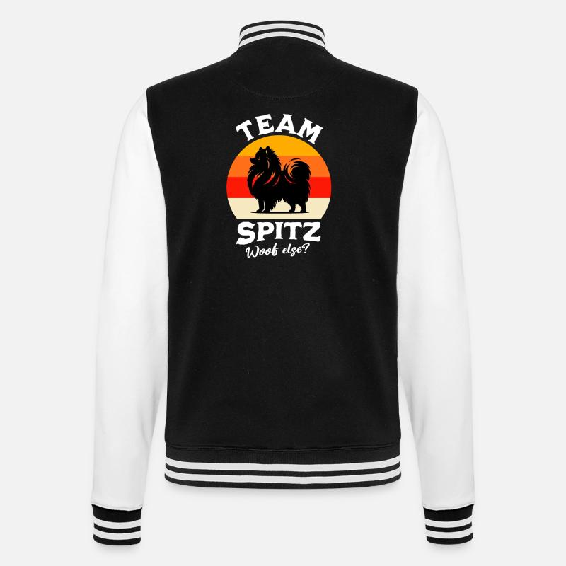 Team Spitz - College Sweat Jacket - black/white