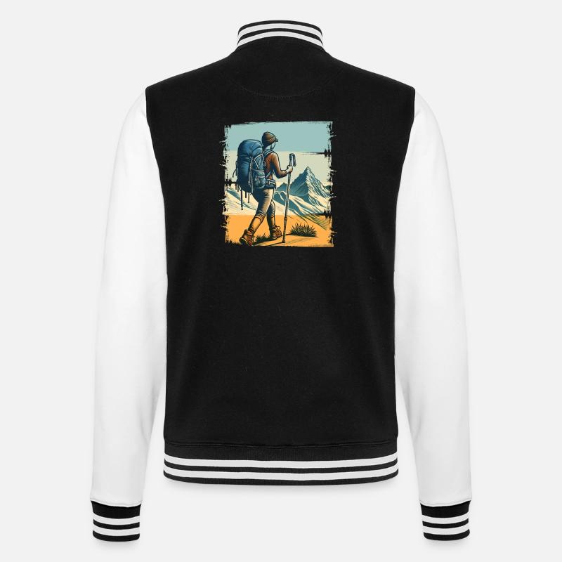 Wander - College Sweat Jacket - black/white