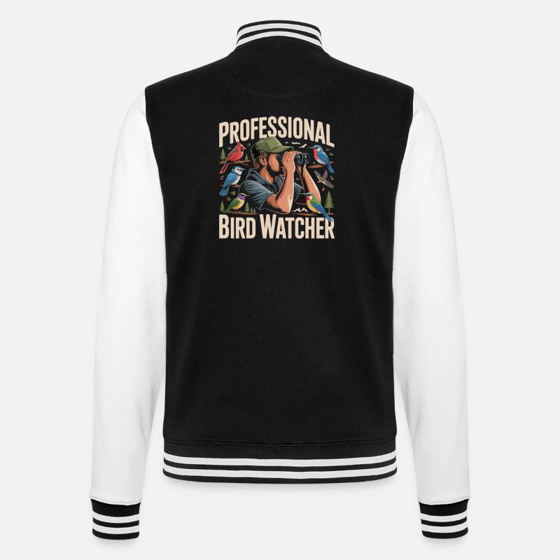 Professional Bird Watcher Birdwatcher - College Sweat Jacket - black/white
