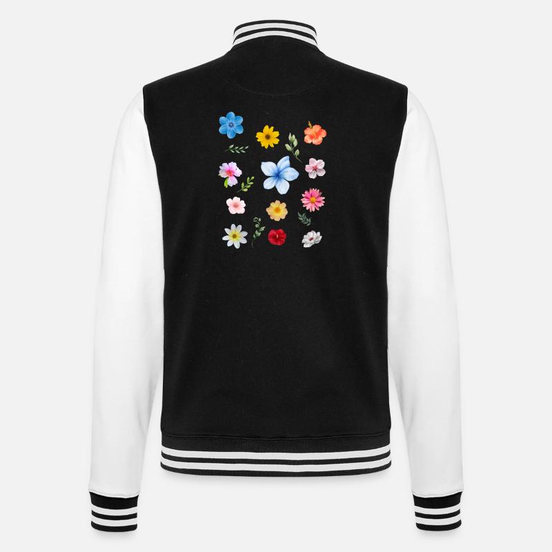 Spring is Coming - College Sweat Jacket - black/white