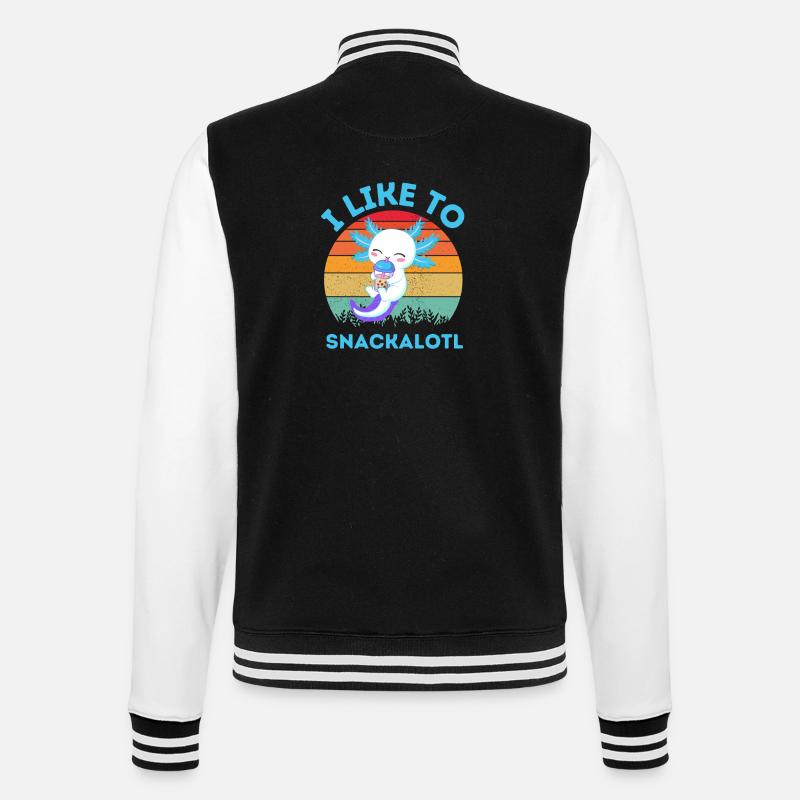 Kawaii Snackheld Bubble Tea - College-Sweatjacke - Schwarz/Weiß