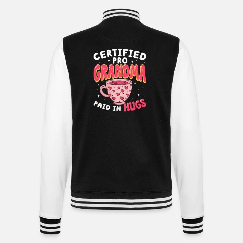 Grand-mère Grand-mère Professionnelle Certifiée - Veste Teddy - noir/blanc