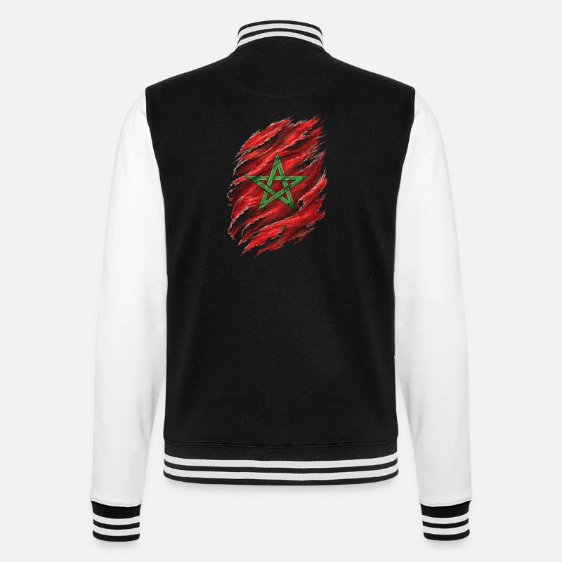 Moroccan Moroccan Moroccan - College Sweat Jacket - black/white