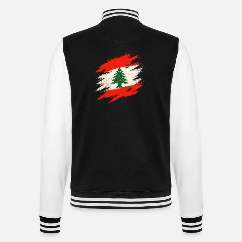 Liban Libanais - Veste Teddy - noir/blanc
