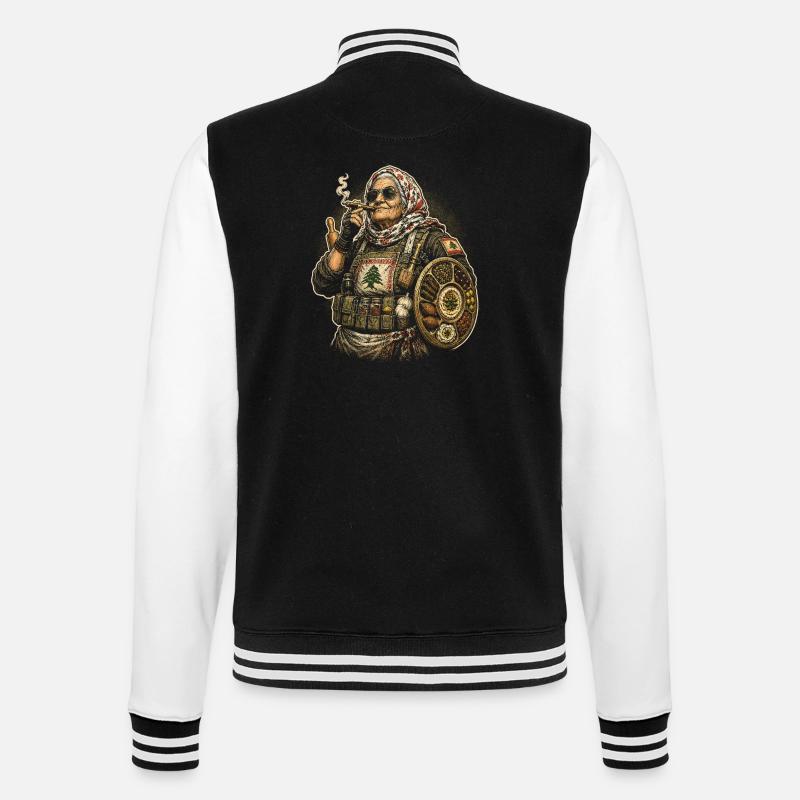 Liban Libanais - Veste Teddy - noir/blanc