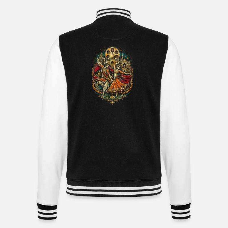 Bollywood - College-Sweatjacke - Schwarz/Weiß